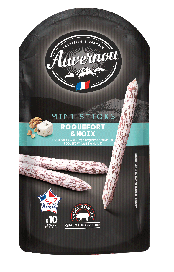 Mini sticks Auvernou roquefort et noix dans les distributeurs automatiques l'Arôme à Marseille