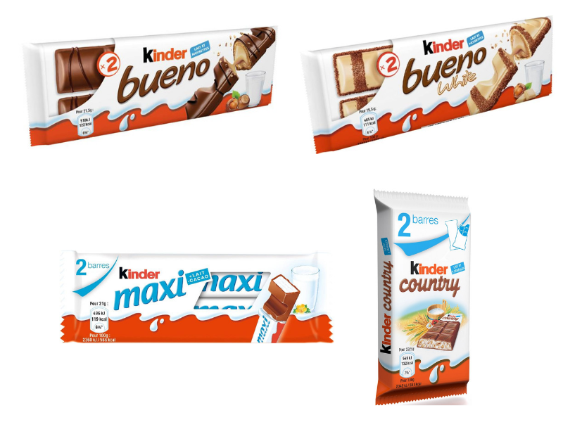 Barres chocolatées Kinder dans les distributeurs snacking l'Arôme à Marseille