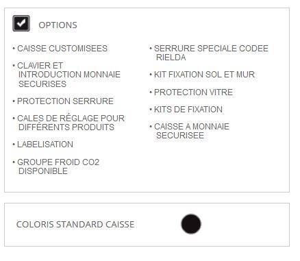 Distributeurs automatiques de boissons fraiches Les Milles G-Drink Design DC6 Vertical