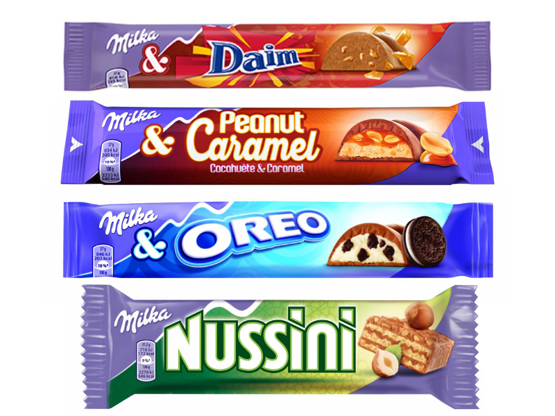 Barres Milka dans les distributeurs snacking de l'Arôme à Marseille