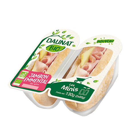 Mini sandwich bio Daunat dans les distributeurs snacking de l'Arome à Marseille