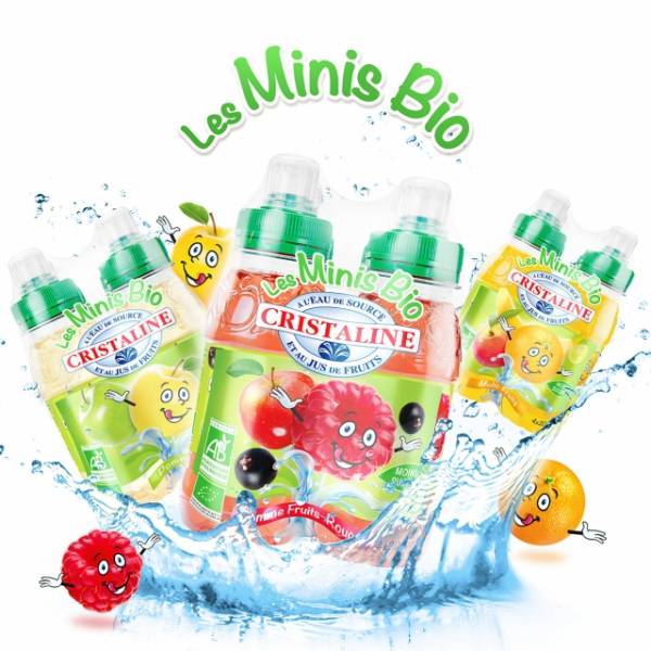 Les Minis Bio Cristalline dans les distributeurs boisson l’Arôme à Marseille